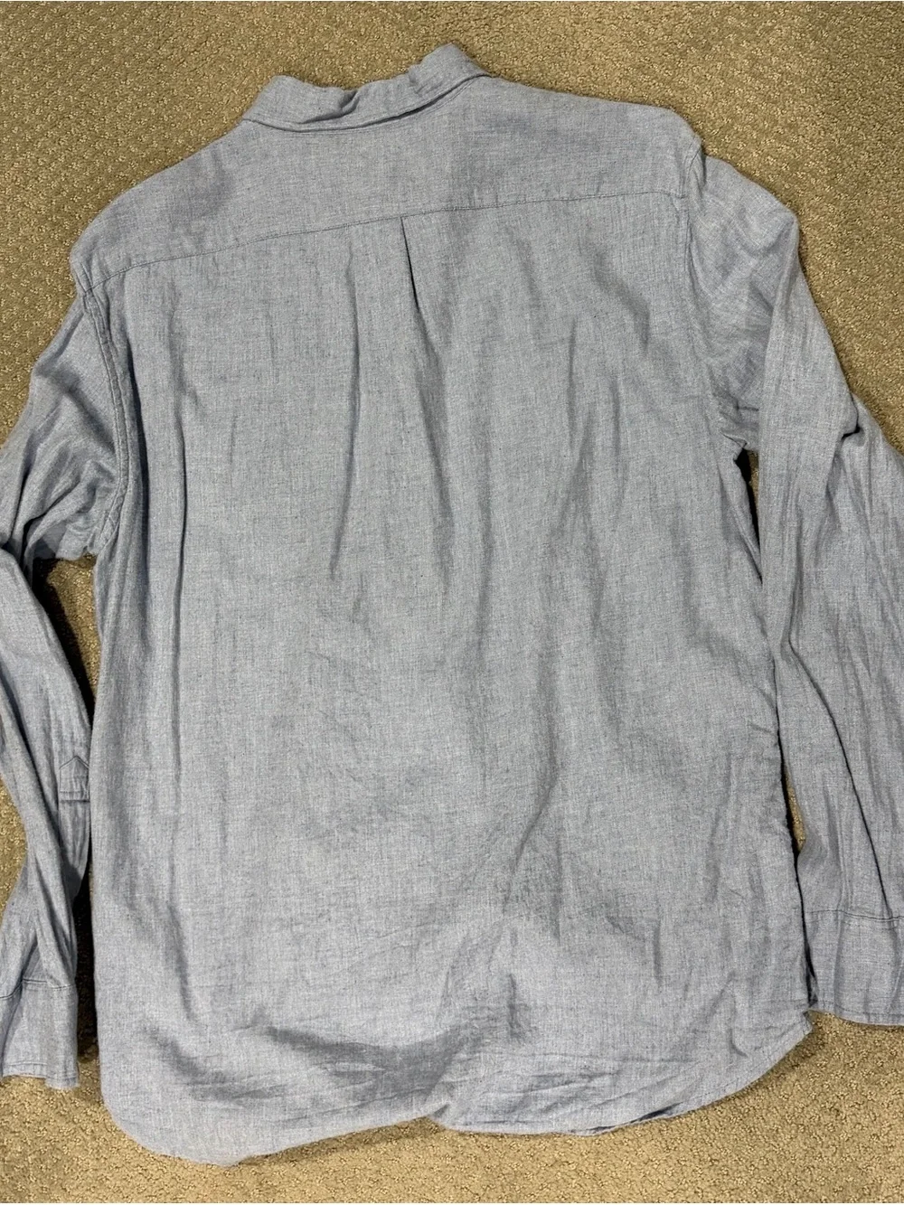 J. Crew Men's Light Blue Brusjwd Twill Button-Down Shirt